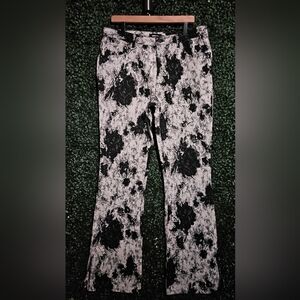 Black and White Floral Pants